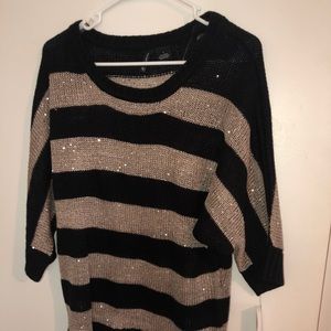 Black/Gold Glitter Sweater NWT